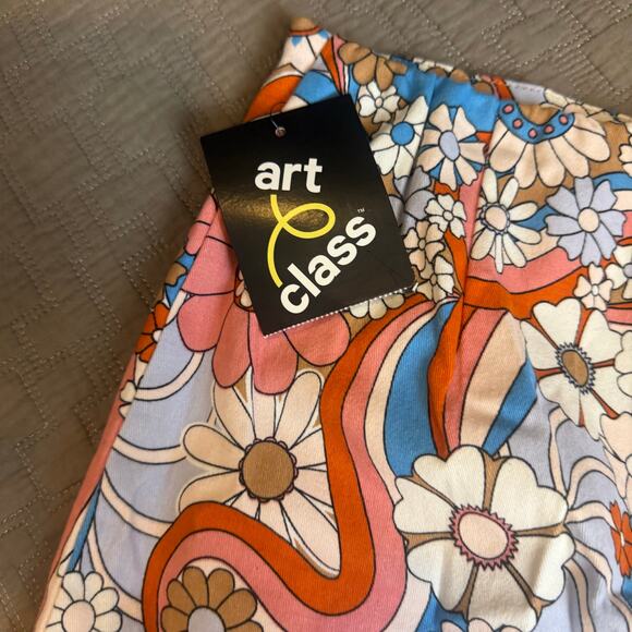 NWT Art Class Mod 60s Floral Mini Skirt Skirt M Medium 7 8 Girls - Picture 4 of 9